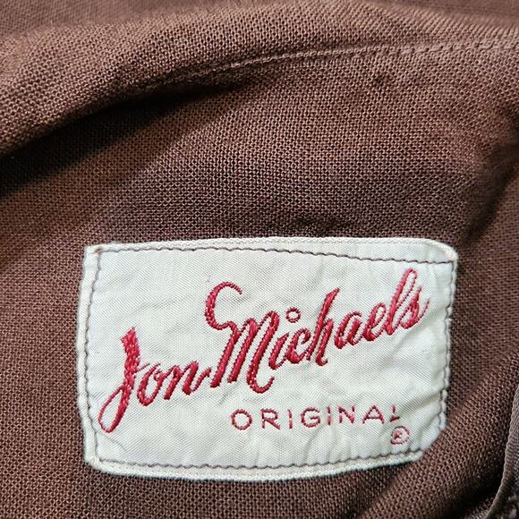 Vintage Jon Michaels Original Brown Floral Dress SZ XS Embroidered Boho Classic - Picture 11 of 13